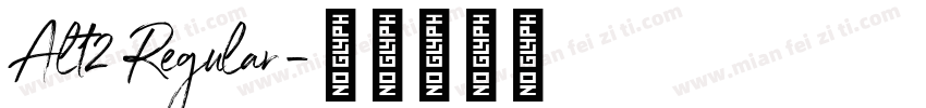 Alt2 Regular字体转换